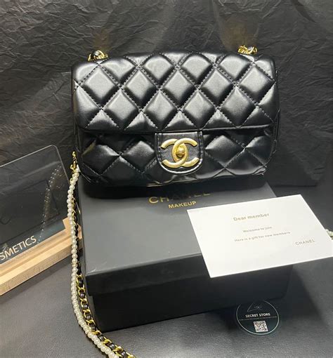 chanel beaute bag|Chanel makeup bag free gift.